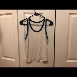 Large white tank with blue trim  from Target
